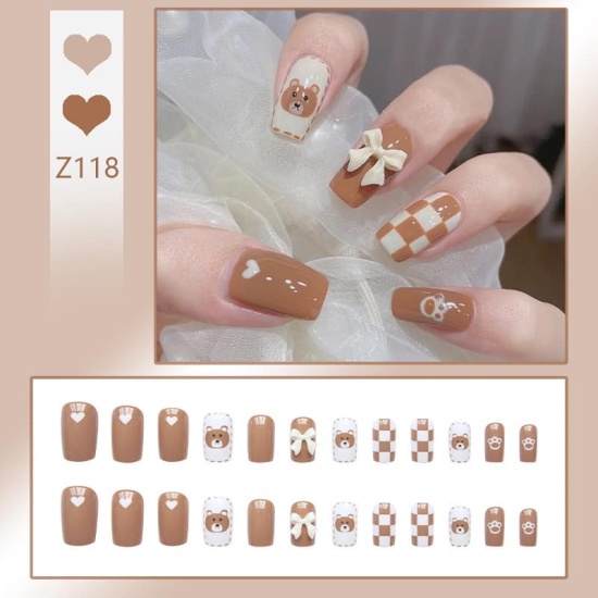 Bộ 24 móng tay giả đính đá mẫu mới Én nail đẹp [R381-420] - Chăm sóc móng |  TheFaceHolic.com