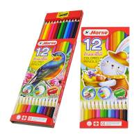 ดินสอสีไม้  แท่งยาว 12 สี  12 แท่ง ตราม้า H-2080 แพ็ค 1 กล่อง-InspirePassion