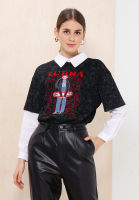 Lubna - Long-Sleeved Graphic Tee Shirt