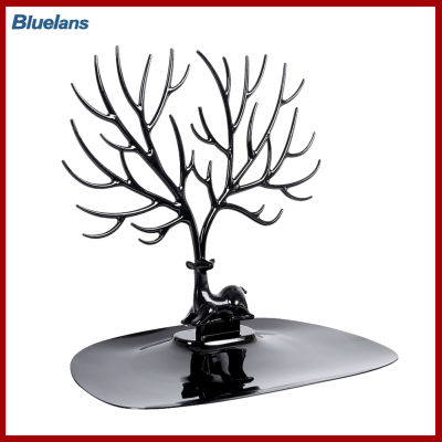 Bluelans®ต่างหูกวางสร้อยคอรูปวงแหวนเครื่องประดับชั้นวางถาดOrganizerผู้ถือต้นไม้