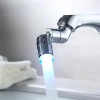 Glowing Colorful LED 720 Degree Rotation Universal Splash-proof Swivel Water Saving Faucet Water Saving Filter Foamer Aerators