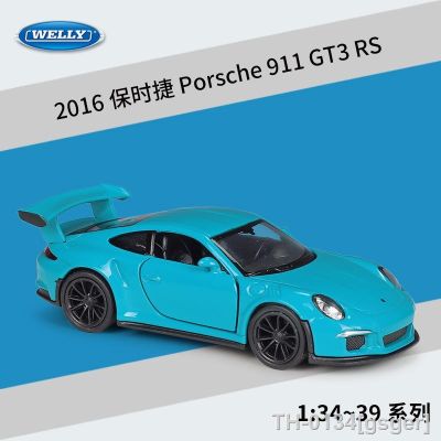✢♕ gsger WELLY-Modelo de Carro Fundição 911 GT3 RS Modelo Alloy Coleção Decoração Brinquedo Presente 2016 1:36