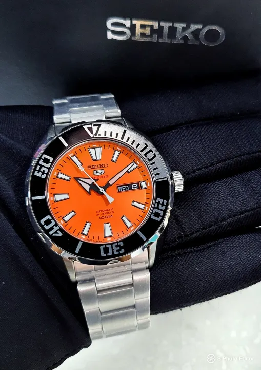 MADE IN JAPAN BRAND NEW SEIKO 5 SPORTS ORANGE DIAL AUTOMATIC MENS CASUAL  WATCH SRPC55J1 | Lazada PH