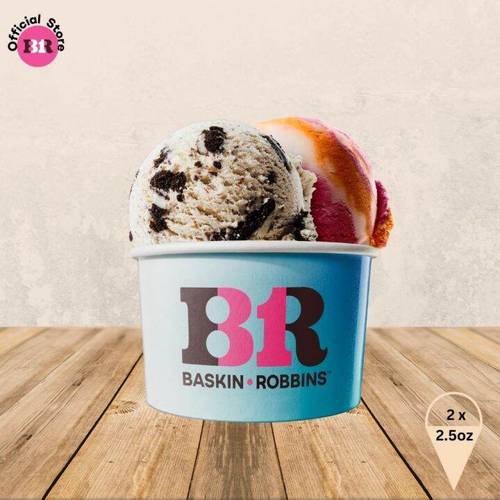 Baskin Robbins Double Junior Scoop Ice Cream [Self PickUp] Lazada