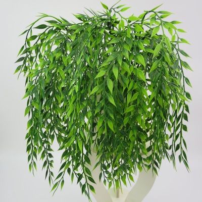 Green Hanging PE Plant Fake Artificial Plant Willow Wall Home Decoration Balcony 54cm Long Decoration Flower Basket Accessories