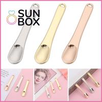 SUN BOX เครื่องสำอางบนใบหน้า สกู๊ปความงาม แต่งหน้า ไม้พาย ตักนำมาใช้ใหม่ โลหะ ช้อนมินิ เครื่องสำอาง