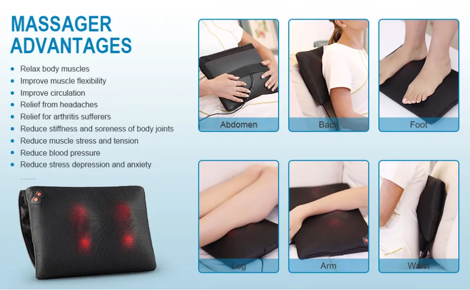  WOQQW Back Massager, Shiatsu Neck and Back Massager