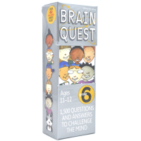 Brain quest grade 6 American intelligence Q &amp; a card brain task BQ Q &amp; a card reading sixth grade 11-12 years old English original imported English teaching aids childrens English books