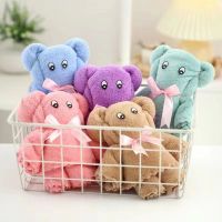 ▲◙ Coral Velvet Bunny elephant Plush Towel Cute Bear Doll Baby Towels Soft Absorbent Bath Face Hand Towel For Wedding Business Gift