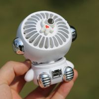 【YF】 Portable Mini Handheld Spaceman Fan Desktop USB Rechargeable Cute Small Cooling Ventilador for Student Outdoor Travel Office