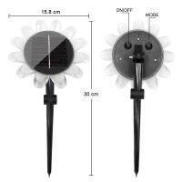 124pcs RGB 12LED Solar Sunflower Landscape Lamp Lawn Garden Decoration Light for Street Holiday Solar Pathway Lamp Waterproof