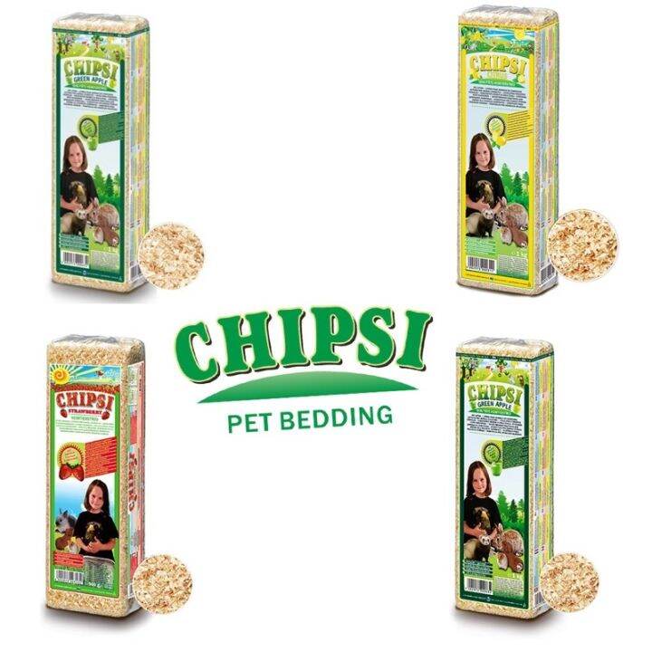 Chipsi Hamster Bedding Classic/Green Apple/Lemon/Strawberry 15L/1KG