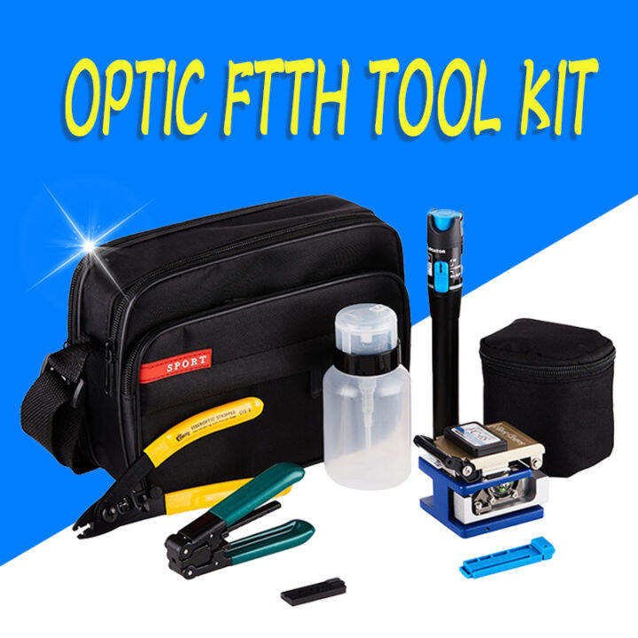Optical technology toolbox with fiber optic cutter and 1MW visual fault