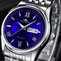 【July hot】 2019 new mens automatic non-mechanical watch calendar waterproof luminous fashion Korean quartz retro