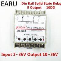 Yingke 10dd 5ช่องราง Din Ssr สี่ช่องเอาต์พุต3 ~ 36vdc 10 ~ 36vdc เฟสเดียว Dc โซลิดสเตทรีเลย์