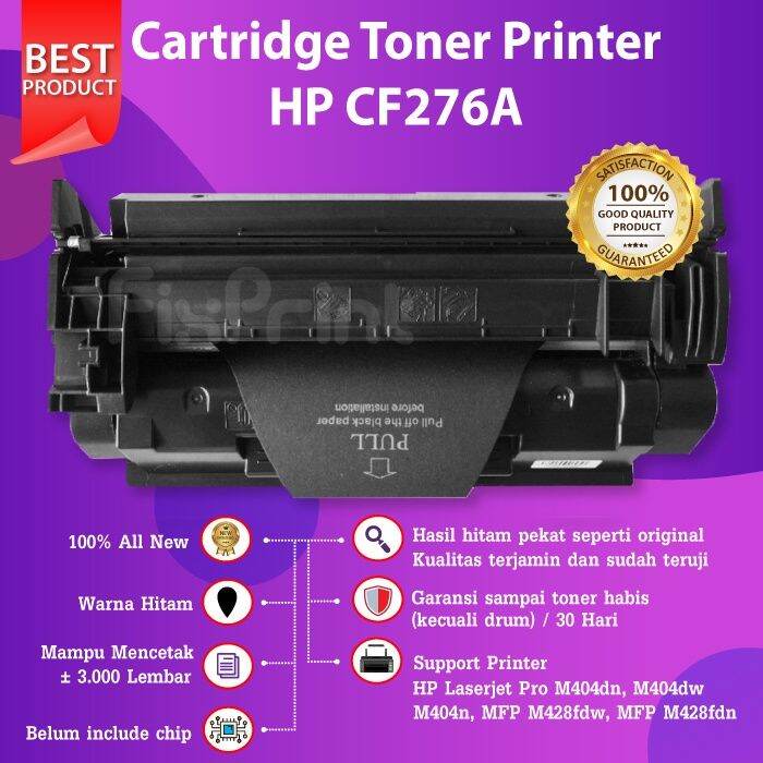 Cartridge Toner Compatible HP CF276A 76A Printer Laserjet Pro M404dn