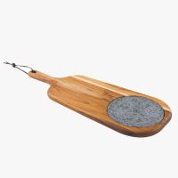 Tramontina Provence ถาดไม้ใส่ชีส African mahogany cheese board with handle and stone