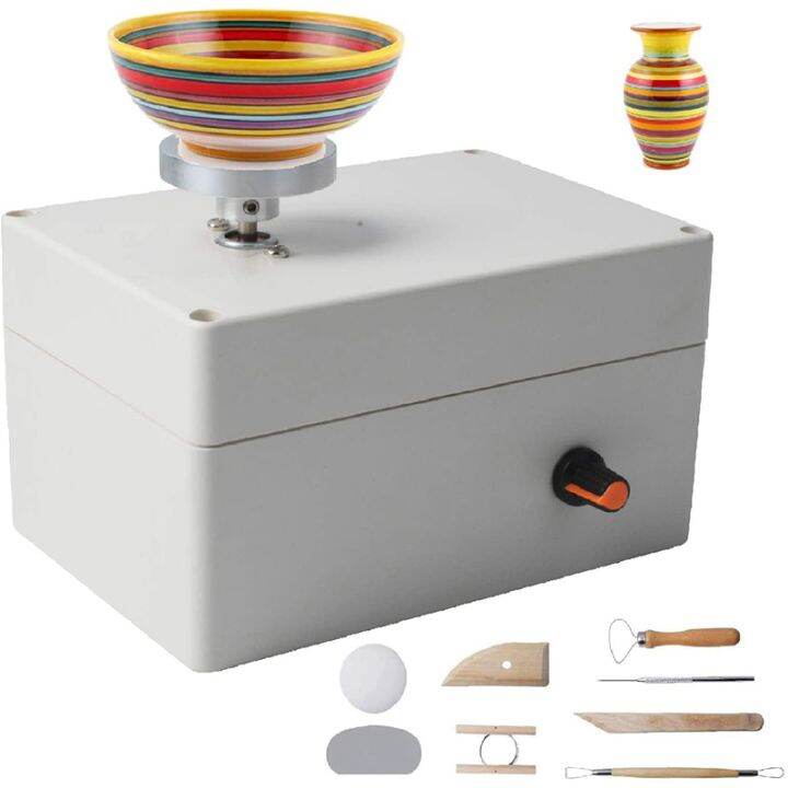 Pottery Wheel Machine, USB Pottery Making Kit with 6Pcs Ceramic Clay