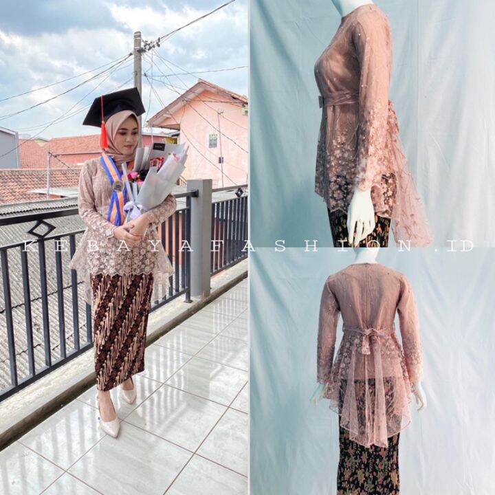 Kebaya Modern Kebaya Tille Brukat Stelan Kebaya AURORA Kebaya Wisuda Set Kebaya Remaja Lazada