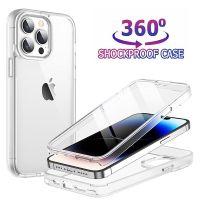 360 Full Body Protection Shockproof Transparent Case For iPhone 14 Pro Max 11 12 13 Mini X XS XR SE 6 6S 8 7 Plus PC TPU Cover
