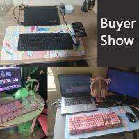 +【； New Cartoon Big Size Kawaii Soft Ruer Mouse Pad Candy Desktop Keyboard Pad Mat Antiskid Waterproof Table Desk Mat Decoration