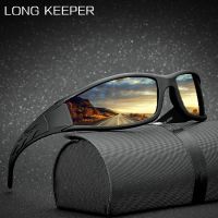 {Paopao glasses}LongKeeper ผู้ชายแว่นตากันแดดโพลาไรซ์ชายยี่ห้อรถขับรถป้องกันแสงสะท้อนแว่นกันแดดวินเทจกลางแจ้งกีฬาแว่นตาตกปลา UV400