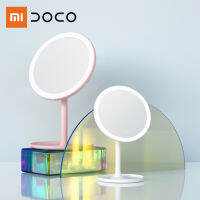 Xiaomi DOCO Daylight Small White Mirror Makeup Mirror One-side Round 360° USB Charging Touch Screen Adjustable Brightness