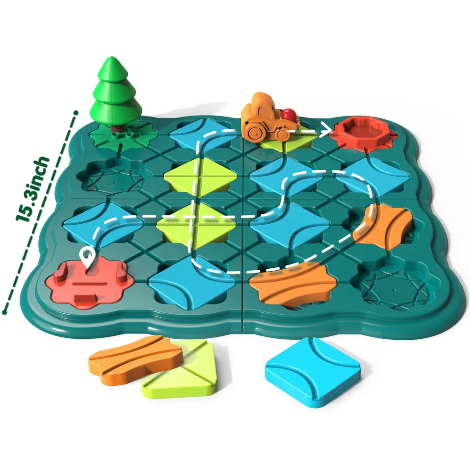 Interactive Logical Road Builder Puzzle Board Game Marble Run