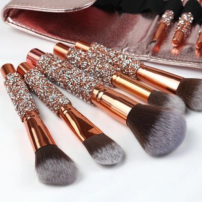 【cw】 Makeup Brushes Set 10Pcs Foundation Blush Brush Powder Blending Eyeshadow Make Up