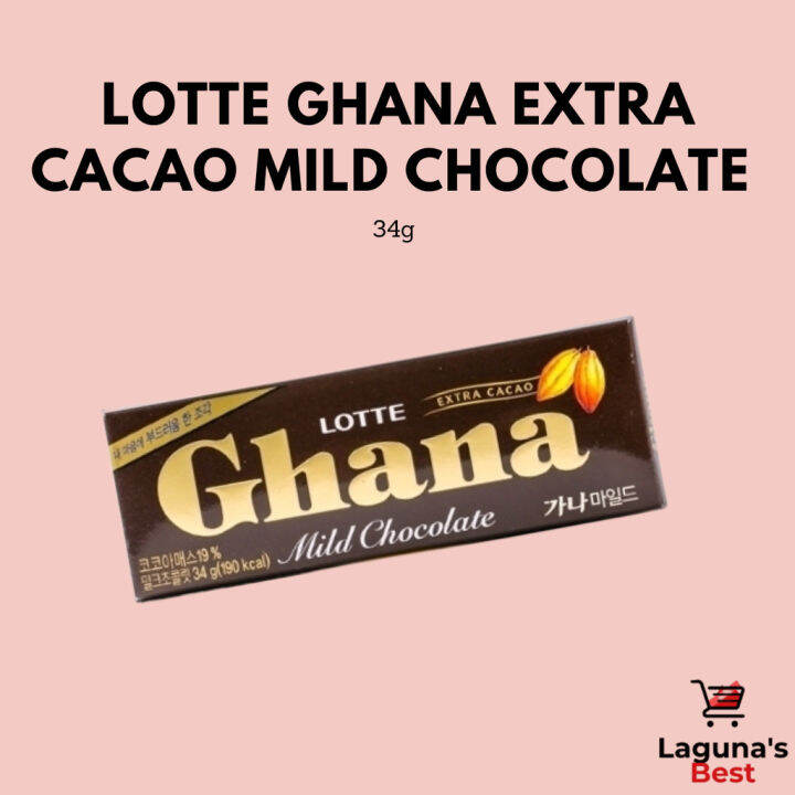 Korean Chocolates Lotte Ghana Mild Chocolate Milk Chocolate Crunky
