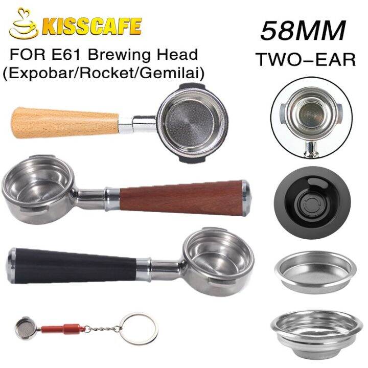 58MM Coffee Bottomless Portafilter For E61 Brewing Head Gemilai Expobar