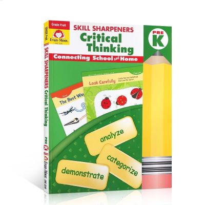 ทักษะที่เหลาดินสอ Series: Critical Thinking เกรด Pre-K หนังสือออกกำลังกายเครื่องช่วยในการสอน