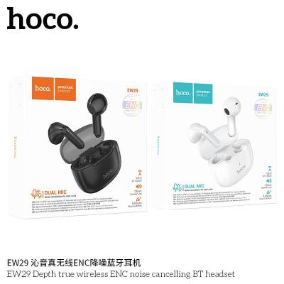 Hoco EW29 True Wireless ENC noise cancelling BT Headset หูฟังบลูทูธพร้อมระบบตัดเสียงรบกวน