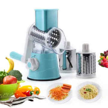 Stainless Steel Rotary Cheese Grater Hand Drum Slicer Crank Vegetable  Chopper