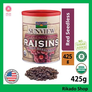  Sunview Organic Green Raisins - 3 15 Oz. Canisters