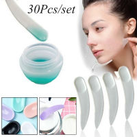 30Pcsครีมทาใต้ตาความงามเครื่องมือช้อนตักเครื่องสำอางมาสค์ใบหน้าพลาสติกแต่งหน้าเครื่องมือไม้พายตักเครื่องสำอางช้อน