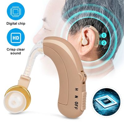 ZZOOI Rechargeable Hearing Aid Device Digital Ear Aids Sound Amplifier for Elderly Deafness BTE Audio Amplifier Ear Aids Adjustable