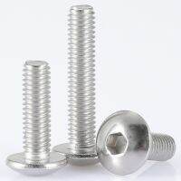 Big round head allen M8 bolts Half mushroom type male screws machines thread pitch fasteners 304 stainless steel Nails Screws  Fasteners