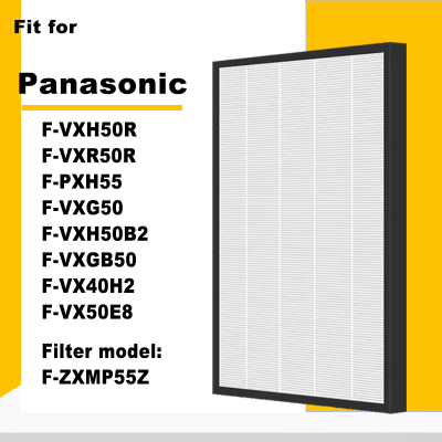 สำหรับ Panasonic F-VXH50R, F-VXR50R, F-PXH55, F-VXG50, F-VXH50B2,, F-VX40H2, F-ZXMP55Z แผ่นกรอง HEPA F-VX50E8