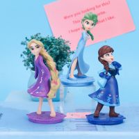 3pcs/Set Princess Frozen Elsa Anna Tangled Rapunzel Belle PVC Action Figure Model Toys Kids Brinquedos