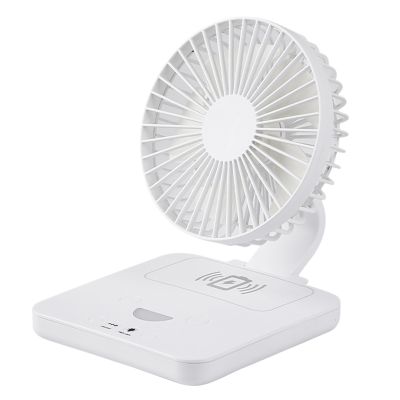 Wireless Charging Desktop Fan USB Charging Mini Fan Desk Fan Home Office Electric 3-Speed Adjustment