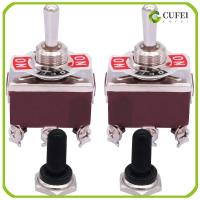 CUFEI 4Pcs DC 12V 30A DPDT สวิตช์สลับชั่วขณะ 6ขา3ตำแหน่ง (เปิด)-ปิด-(เปิด) สวิตช์สลับ ทนทานต่อการใช้งาน สวิตช์ยานยนต์สำหรับงานหนัก รถไฟทางอากาศสำหรับเรือเดินทะเล