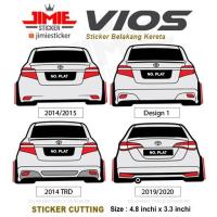 （Kvs auto parts）สติกเกอร์ติดรถยนต์สติกเกอร์ Belakang Kereta โตโยต้า Vios Baru Custom Warna dan No. Plat