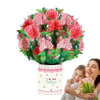 แฮนด์เมดช่อดอกไม้ป๊อปอัพการ์ดกระดาษช่อดอกไม้วันแม่ช่อดอกไม้3D การ์ดทักทายดอกไม้สำหรับวันแม่ของขวัญแม่ภรรยาของขวัญ Huangjianbin
