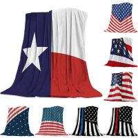 Ready Stock Texas State Flag Red White Blue Bed Cover Blanket Travel Fleece Throw Blanket Cover All-Season Cozy Breathable Comfort Warm Cozy