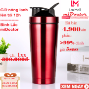 Bình Lắc Thể Thao Shaker, Bình Lắc Tập Gym Inox Có Giữ Nhiệt Chính Hãng