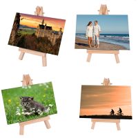 10Pcs Mini Wood Easels Artist Painting Triangle Table Stand Menu Card Display Holder Decoration For Phone Weddings Parties