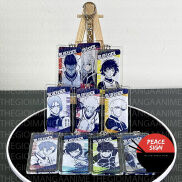 Móc khóa BLUE LOCK ver CHỮ NHẬT XANH TRẮNG in hình anime chibi mica trong