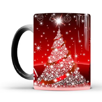 Christmas Color Changing Mug Creative Ceramic Thermal Magic Milk Coffee Tea Cup Drinking Cup Mens And Womens Mug