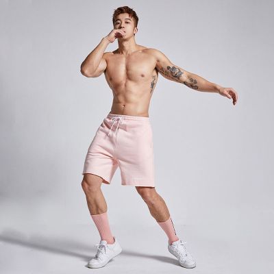 OMG trendy brand cotton casual loose sports shorts mens running sweat-absorbing breathable fitness training shorts five points